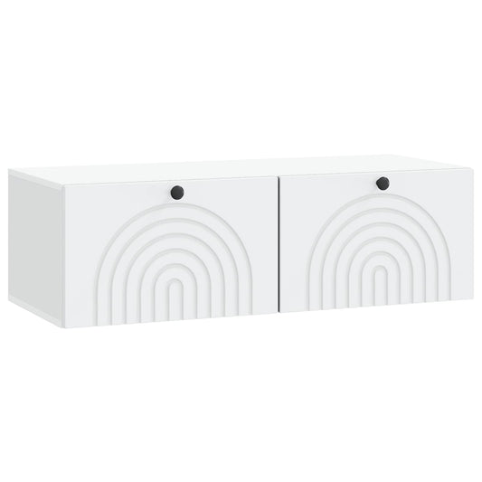 Wall-Mounted TV Cabinet White 99 x 41 x 30 cm Engineered Wood