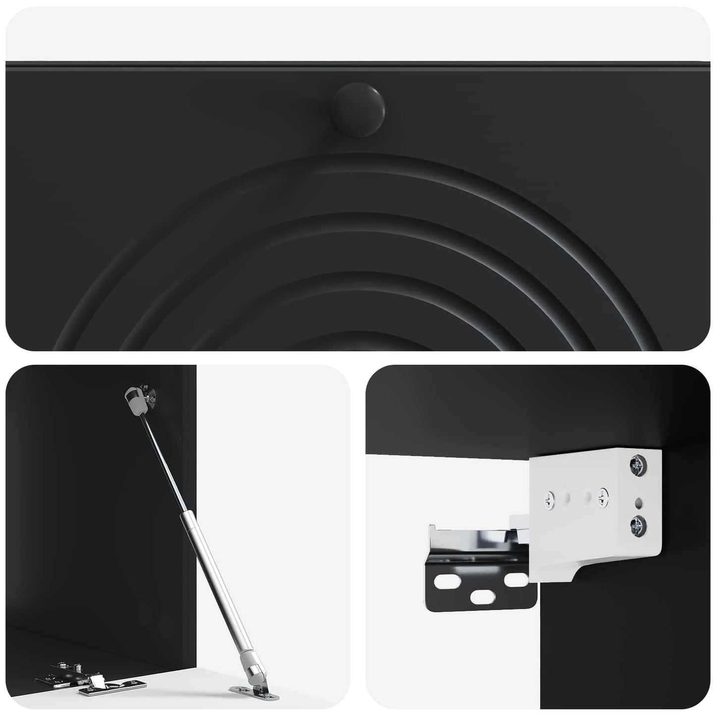 Wall-Mounted TV Cabinet Black 99 x 41 x 30 cm Engineered Wood