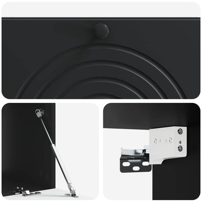 Wall-Mounted TV Cabinet Black 99 x 41 x 30 cm Engineered Wood