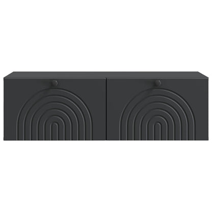 Wall-Mounted TV Cabinet Black 99 x 41 x 30 cm Engineered Wood
