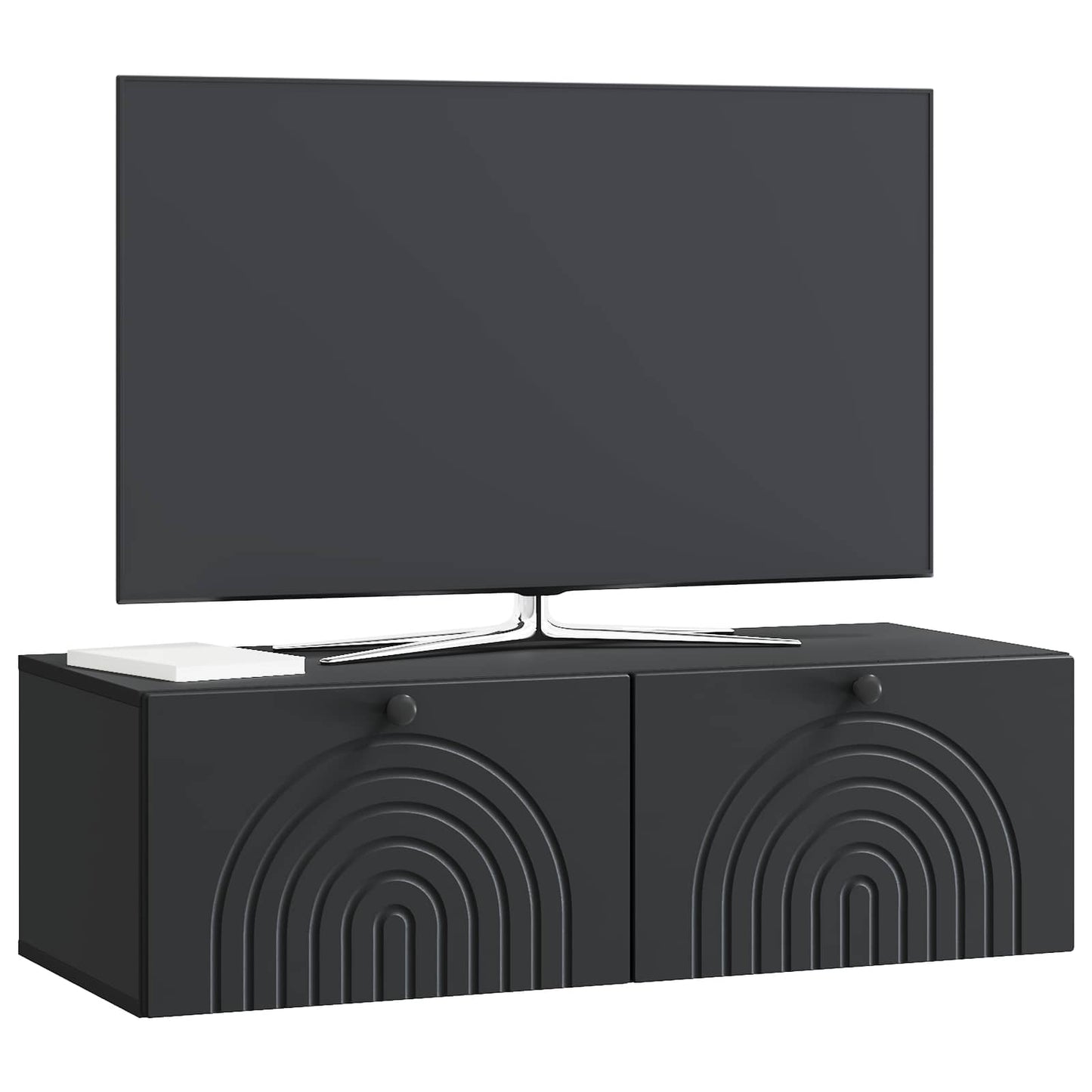 Wall-Mounted TV Cabinet Black 99 x 41 x 30 cm Engineered Wood