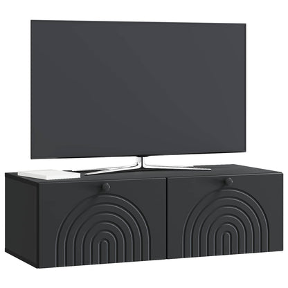 Wall-Mounted TV Cabinet Black 99 x 41 x 30 cm Engineered Wood