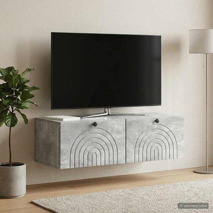 Wall-Mounted TV Cabinet Concrete Grey 99 x 41 x 30 cm
