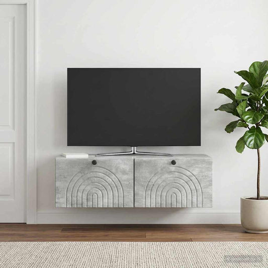 Wall-Mounted TV Cabinet Concrete Grey 99 x 41 x 30 cm