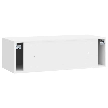 Wall-Mounted TV Cabinet High Gloss White 98 x 41 x 30 cm