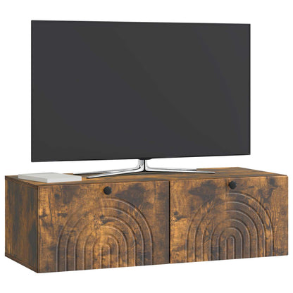 Wall-Mounted TV Cabinet Wall-mounted Smoked Oak 99 x 41 x 30 cm