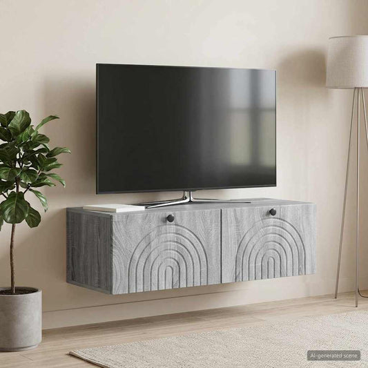 Wall-Mounted TV Cabinet Grey Sonoma 99 x 41 x 30 cm