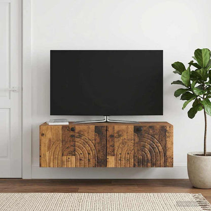 Wall-Mounted TV Cabinet Wall-mounted Old Wood 99 x 41 x 30 cm