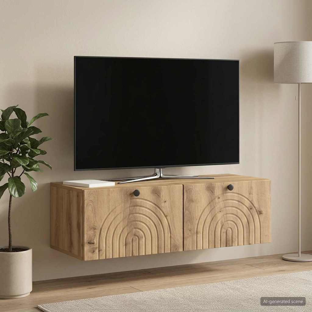 Wall-Mounted TV Cabinet Artisan Oak 99 x 41 x 30 cm
