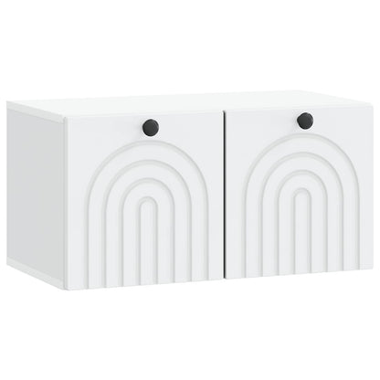 Wall-Mounted TV Cabinet White 59.5 x 31 x 30 cm Engineered Wood