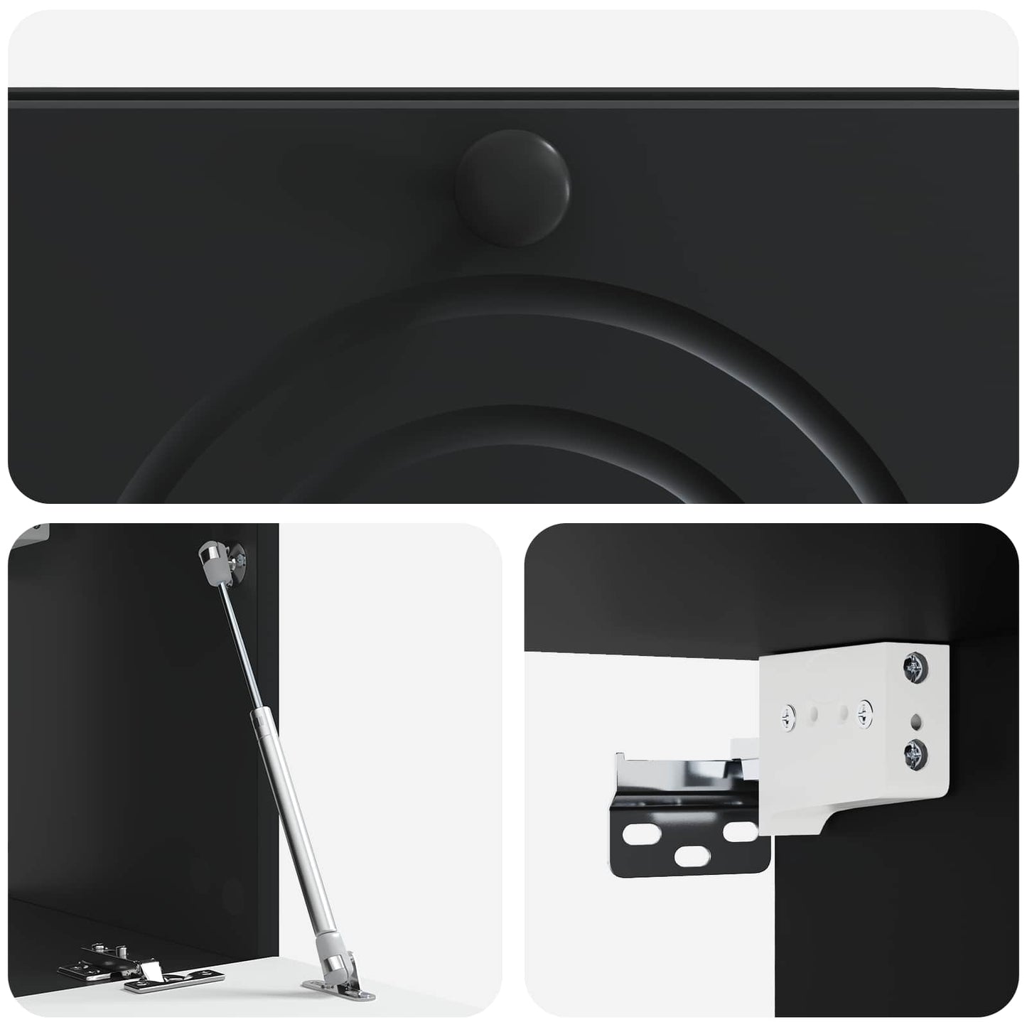 Wall-Mounted TV Cabinet Black 59.5 x 31 x 30 cm Engineered Wood