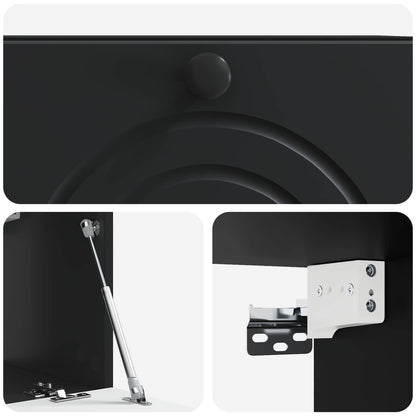 Wall-Mounted TV Cabinet Black 59.5 x 31 x 30 cm Engineered Wood