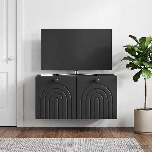 Wall-Mounted TV Cabinet Black 59.5 x 31 x 30 cm Engineered Wood