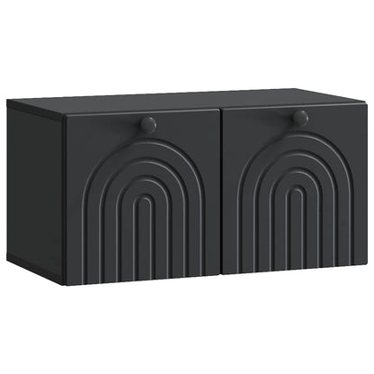 Wall-Mounted TV Cabinet Black 59.5 x 31 x 30 cm Engineered Wood