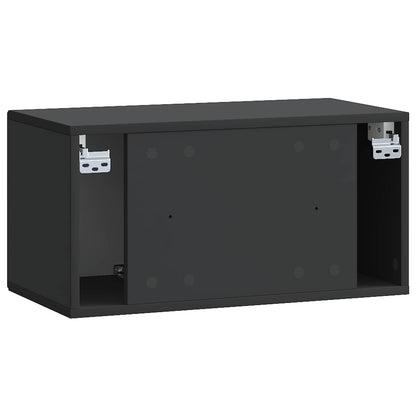 Wall-Mounted TV Cabinet Black 59.5 x 31 x 30 cm Engineered Wood