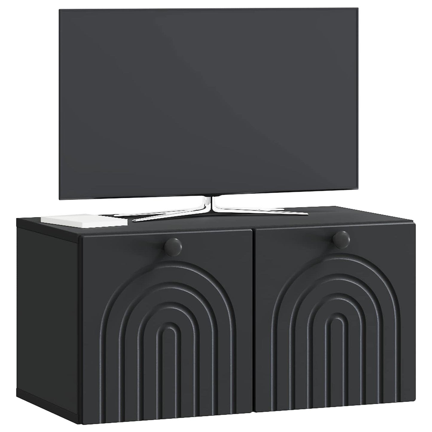 Wall-Mounted TV Cabinet Black 59.5 x 31 x 30 cm Engineered Wood