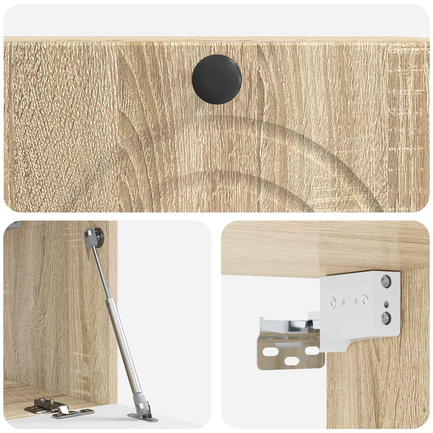Wall-Mounted TV Cabinet Sonoma Oak 59.5 x 31 x 30 cm