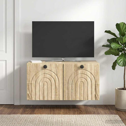 Wall-Mounted TV Cabinet Sonoma Oak 59.5 x 31 x 30 cm