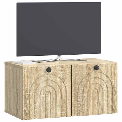Wall-Mounted TV Cabinet Sonoma Oak 59.5 x 31 x 30 cm