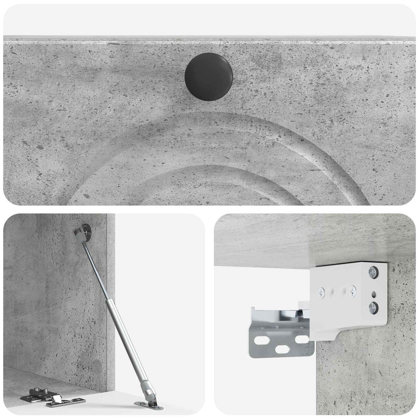 Wall-Mounted TV Cabinet Concrete Grey 59.5 x 31 x 30 cm