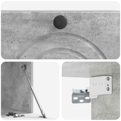 Wall-Mounted TV Cabinet Concrete Grey 59.5 x 31 x 30 cm