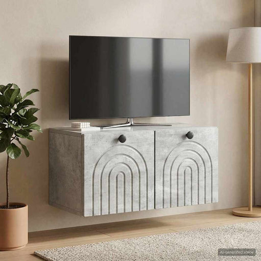 Wall-Mounted TV Cabinet Concrete Grey 59.5 x 31 x 30 cm