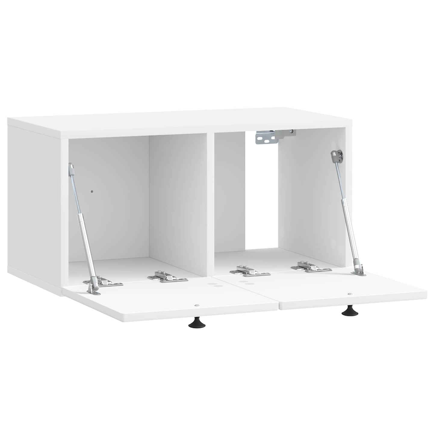Wall-Mounted TV Cabinet High Gloss White 59.5 x 31 x 30 cm