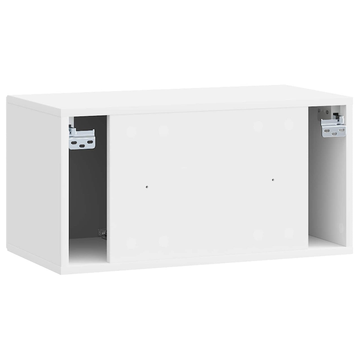Wall-Mounted TV Cabinet High Gloss White 59.5 x 31 x 30 cm