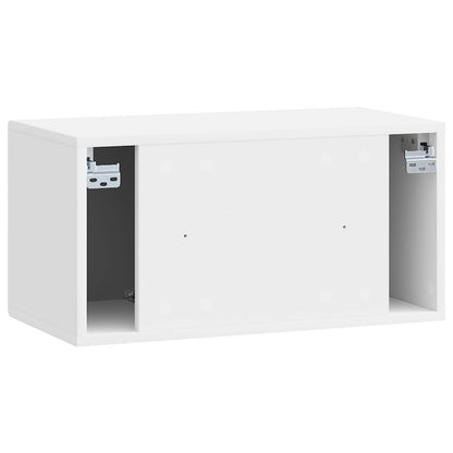 Wall-Mounted TV Cabinet High Gloss White 59.5 x 31 x 30 cm