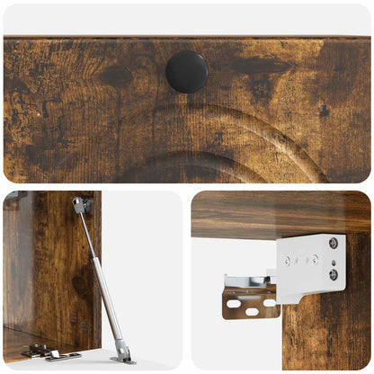 Wall-Mounted TV Cabinet Smoked Oak 59.5 x 31 x 30 cm