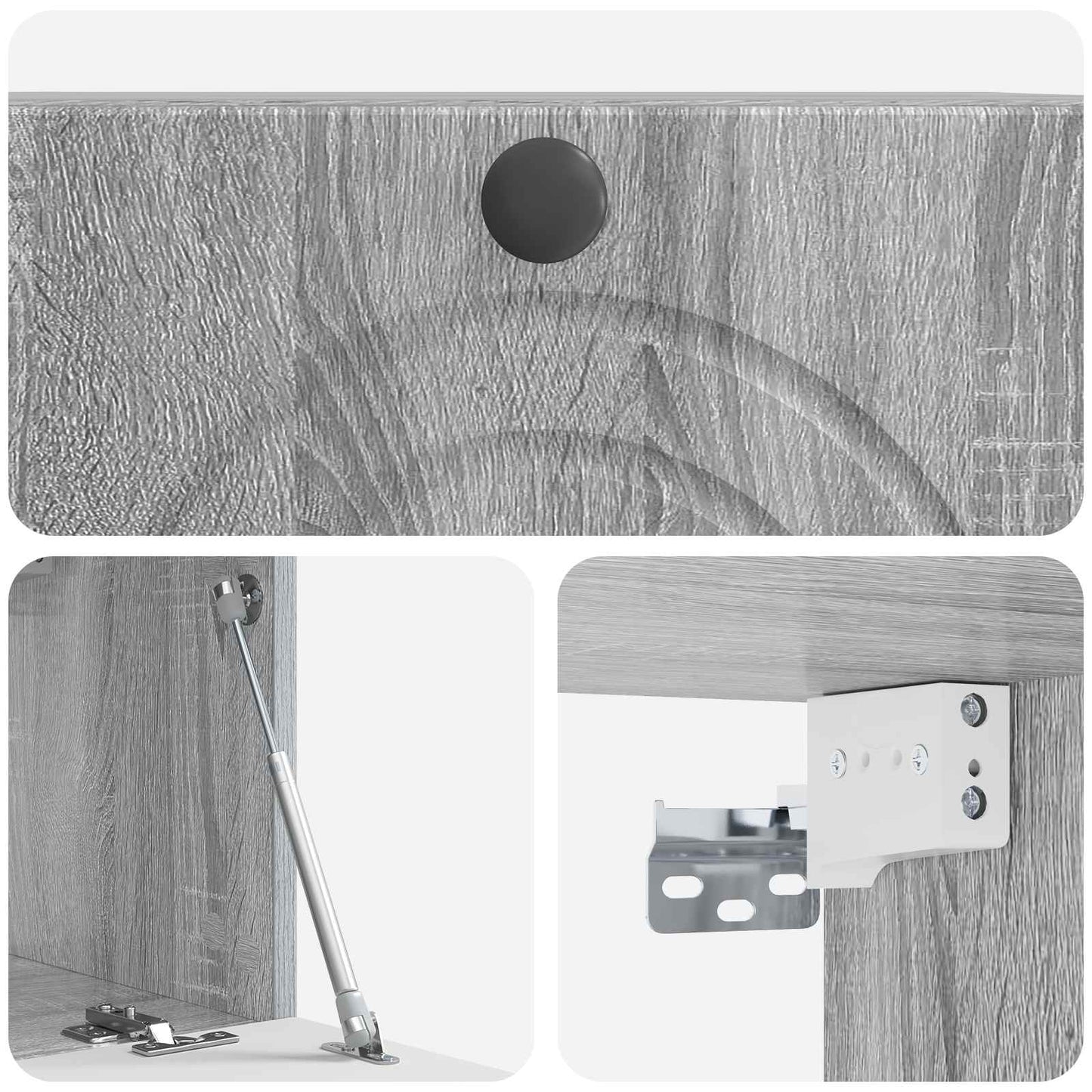 Wall-Mounted TV Cabinet Grey Sonoma 59.5 x 31 x 30 cm