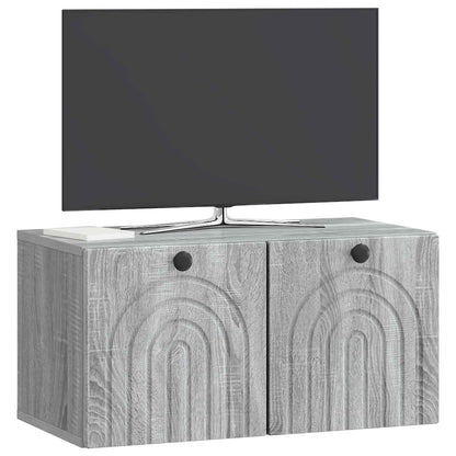 Wall-Mounted TV Cabinet Grey Sonoma 59.5 x 31 x 30 cm