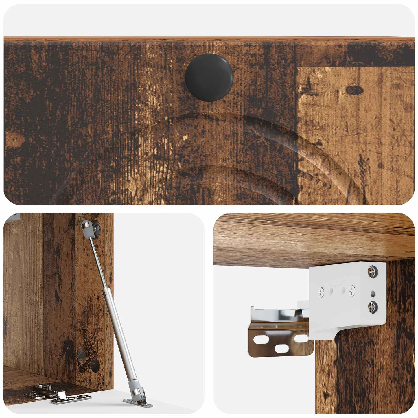 Wall-Mounted TV Cabinet Wall-mounted Old Wood 59.5 x 31 x 30 cm