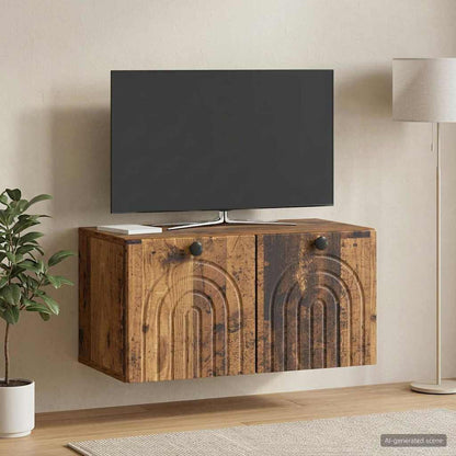 Wall-Mounted TV Cabinet Wall-mounted Old Wood 59.5 x 31 x 30 cm