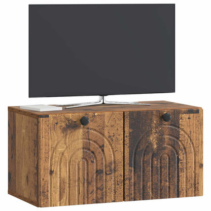 Wall-Mounted TV Cabinet Wall-mounted Old Wood 59.5 x 31 x 30 cm