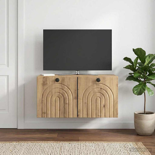 Wall-Mounted TV Cabinet Artisan Oak 59.5 x 31 x 30 cm