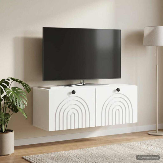 Wall-Mounted TV Cabinet White 78.5 x 31 x 30 cm Engineered Wood