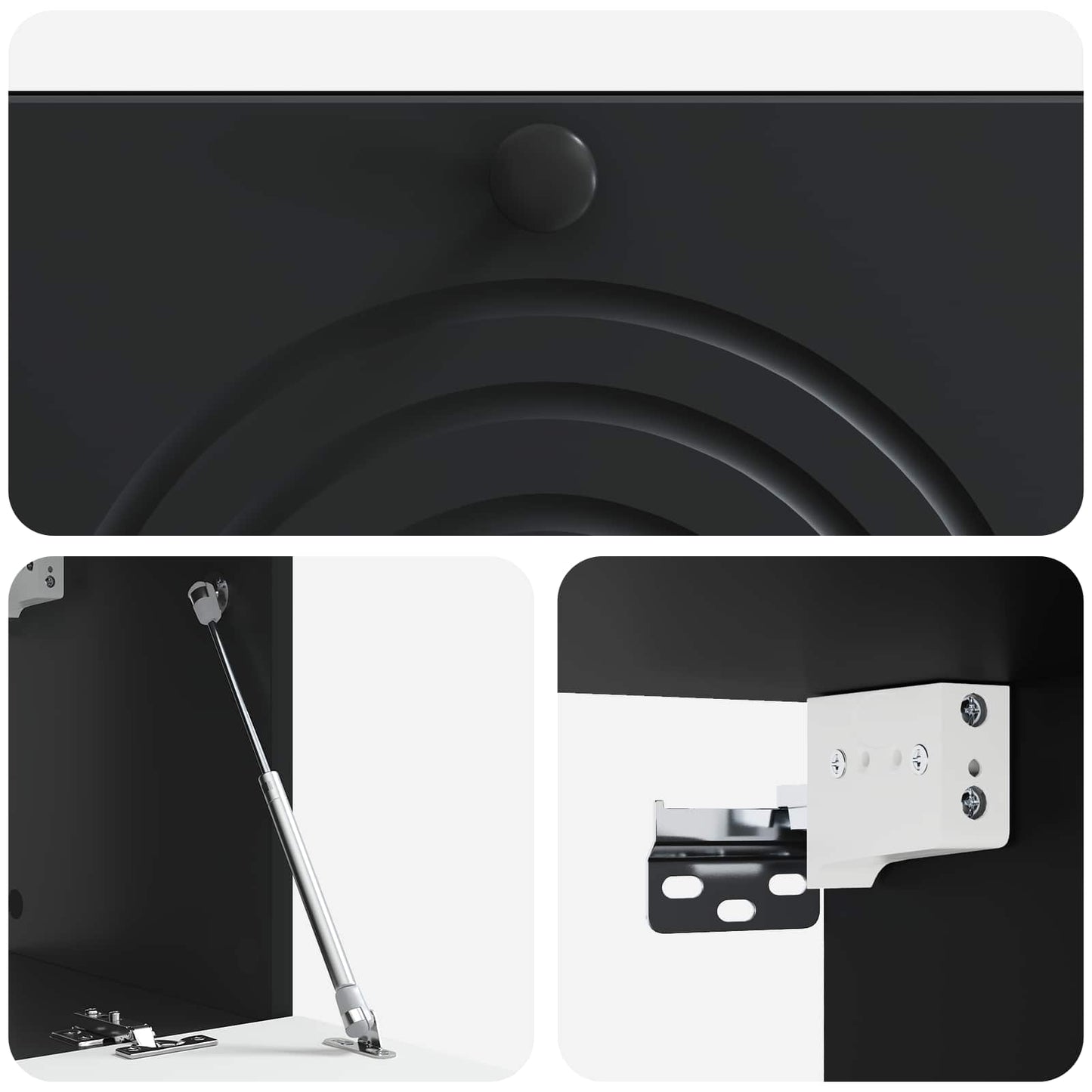 Wall-Mounted TV Cabinet Black 78.5 x 31 x 30 cm Engineered Wood