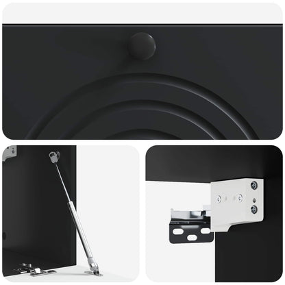Wall-Mounted TV Cabinet Black 78.5 x 31 x 30 cm Engineered Wood
