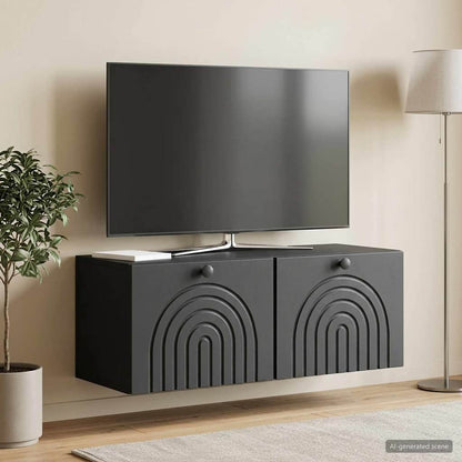 Wall-Mounted TV Cabinet Black 78.5 x 31 x 30 cm Engineered Wood