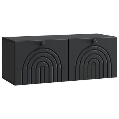 Wall-Mounted TV Cabinet Black 78.5 x 31 x 30 cm Engineered Wood