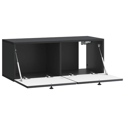 Wall-Mounted TV Cabinet Black 78.5 x 31 x 30 cm Engineered Wood