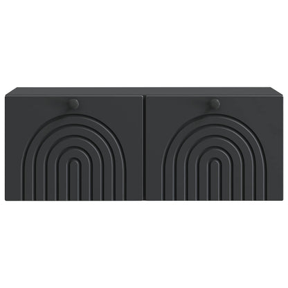Wall-Mounted TV Cabinet Black 78.5 x 31 x 30 cm Engineered Wood