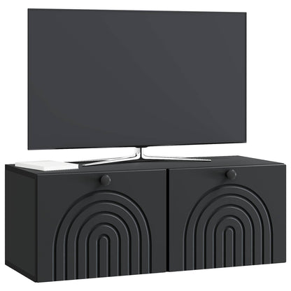 Wall-Mounted TV Cabinet Black 78.5 x 31 x 30 cm Engineered Wood