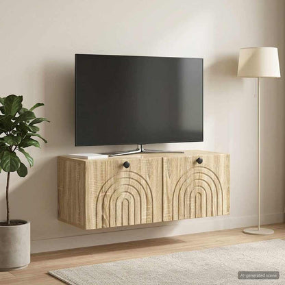 Wall-Mounted TV Cabinet Sonoma Oak 78.5 x 31 x 30 cm