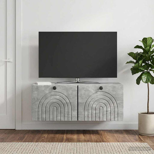 Wall-Mounted TV Cabinet Concrete Grey 78.5 x 31 x 30 cm