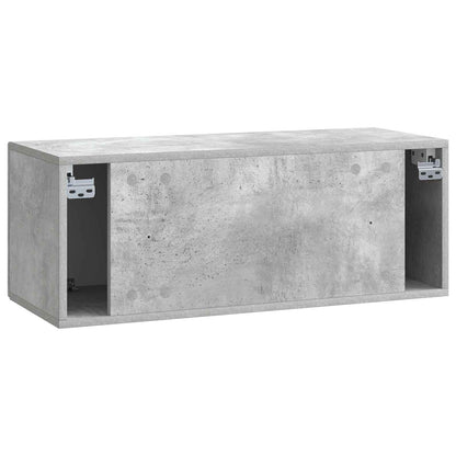 Wall-Mounted TV Cabinet Concrete Grey 78.5 x 31 x 30 cm