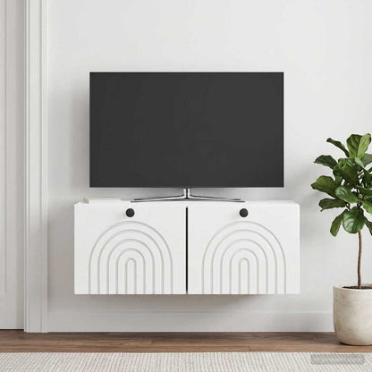 Wall-Mounted TV Cabinet High Gloss White 78.5 x 31 x 30 cm