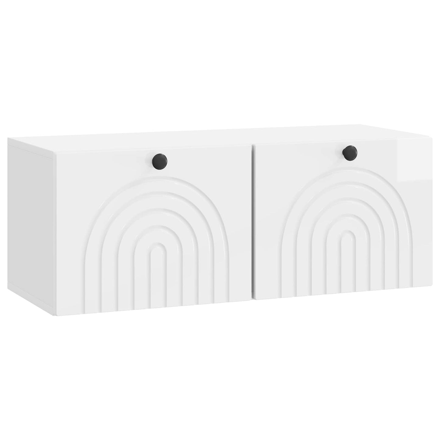 Wall-Mounted TV Cabinet High Gloss White 78.5 x 31 x 30 cm