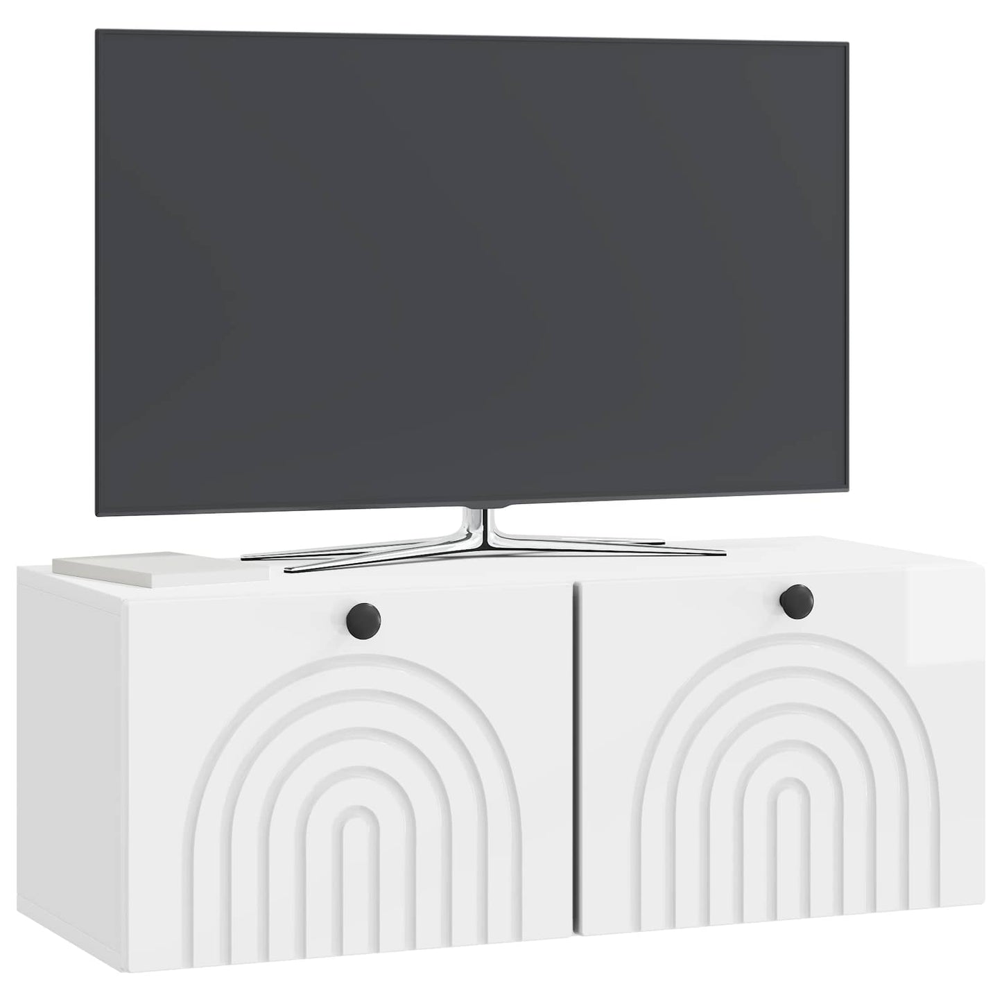 Wall-Mounted TV Cabinet High Gloss White 78.5 x 31 x 30 cm